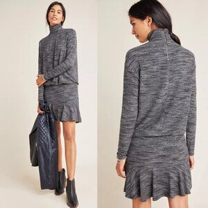 NWT Anthropologie Bailey 44 Greta Sweater Dress Sz Small Gray Stretch Mock Neck